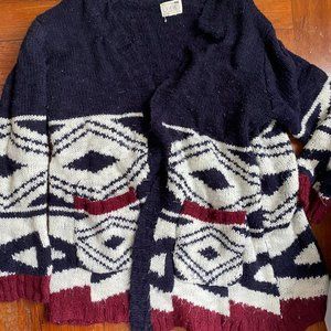 patterned, cozy, cardigan